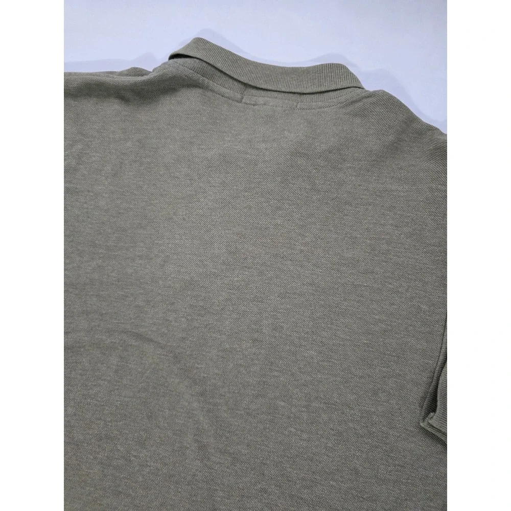 Polo Ralph Lauren Mens Vintage Large Olive Green Short Sleeve Cotton Polo Shirt
